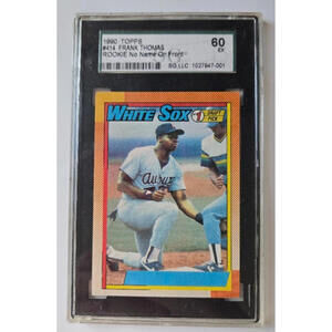 1990 Topps Frank Thomas NNOF No Name on Front Rookie Card #414 SG, LLC 60 EX
